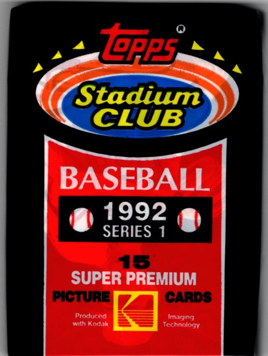 1992 Topps Stadium Club Series 1 15 Card Pack: Topps Baseball MLB Trading & Sports Cards, Sports Cards for Sale Near Me, World Series & Hall of Fame Players Memorabilia, Refractors, X-Fractors, Numbered, SP, SSP, Valuable Auction Memorabilia Lots 