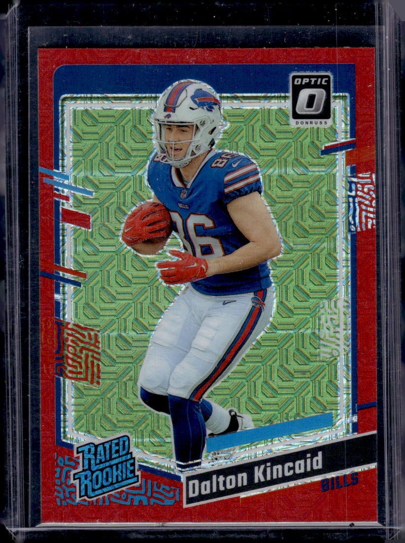 Dalton Kincaid Rookie Card Red Mojo 2023 Donruss Optic #211 Buffalo Bills (1 of 2)