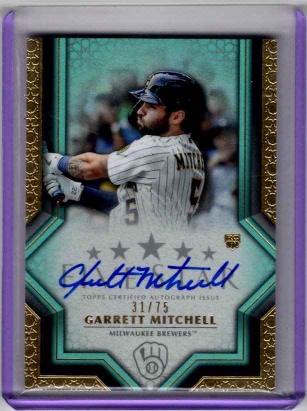Garrett Mitchell Rookie Auto Aqua /75 2023 Topps Five Star #FSA-GMI1 (1 of 2)
