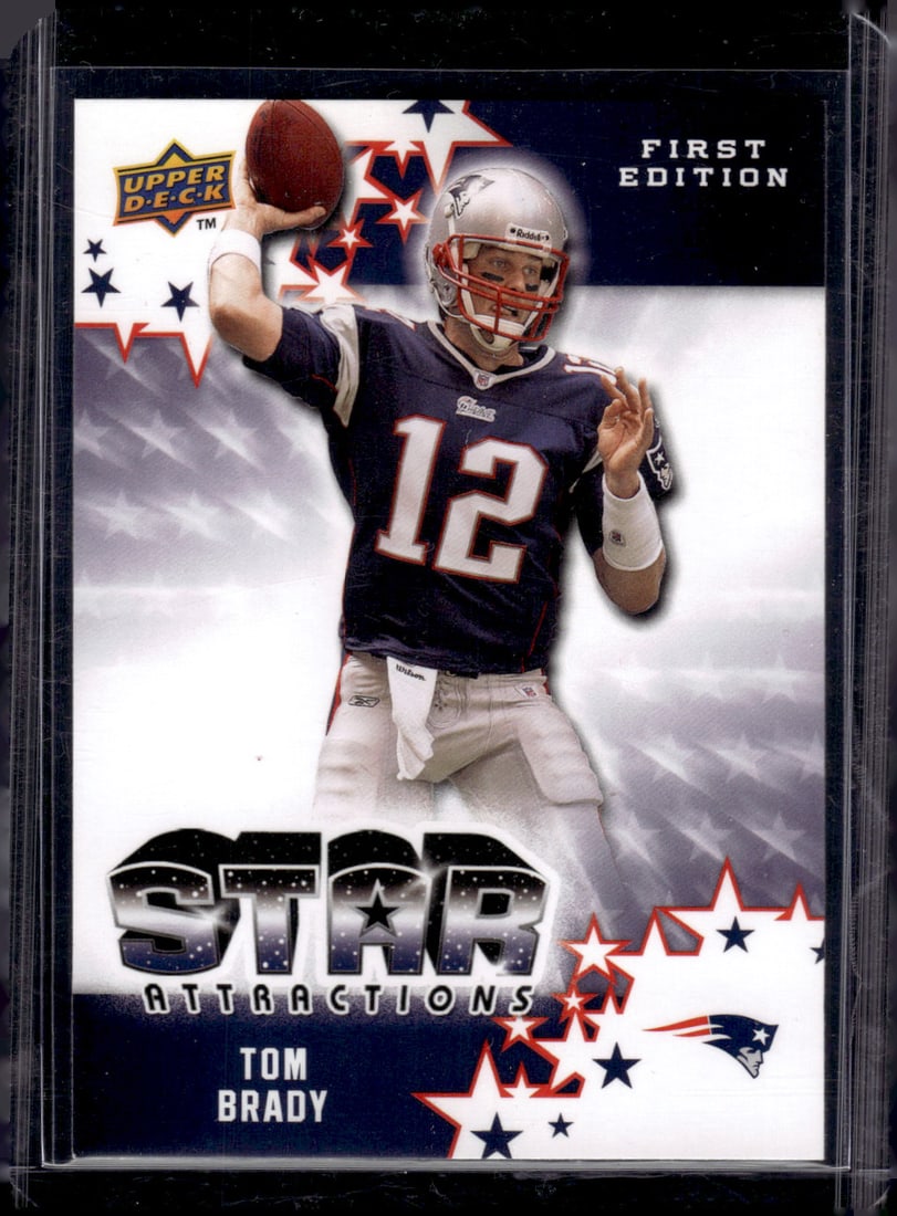 Tom Brady Star Attractions First Edition 2009 Upper Deck #SA-22 New England Patriots (1 of 2)