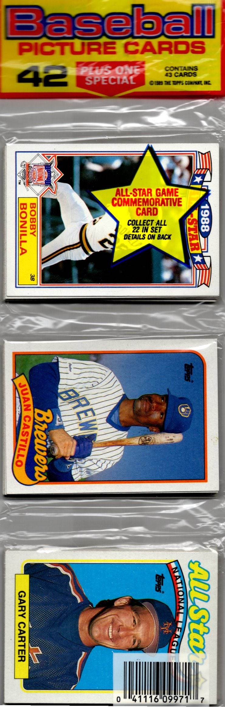 1989 Topps Rack Pack Sealed 43 Cards (1 of 2)