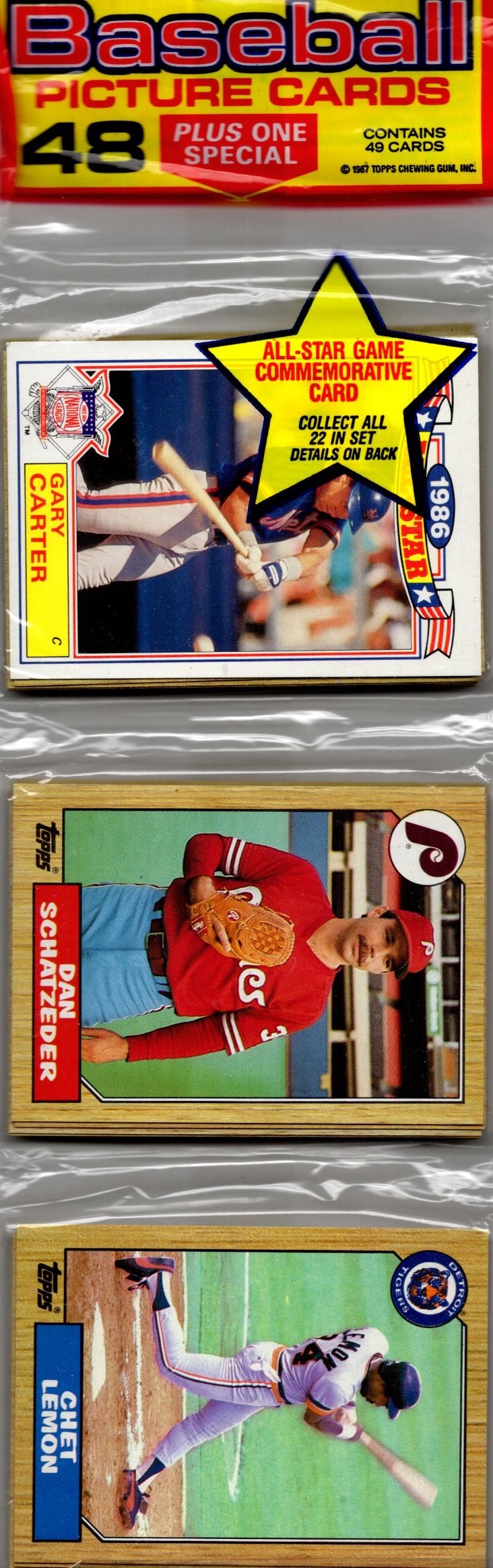 1987 Topps Rack Pack Sealed 49 Cards (1 of 2)