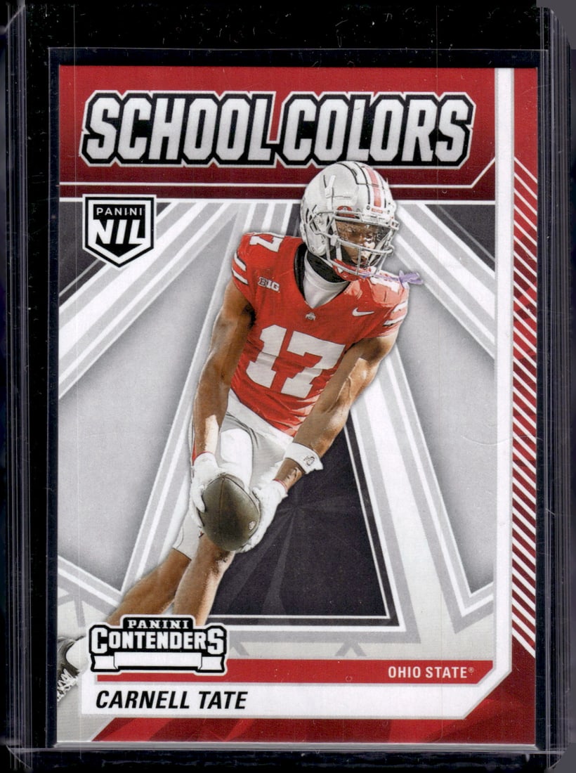 Carnell Tate School Colors 2024-25 Panini The Ohio State University #4: Panini Select, Prizm, Mosaic, Contenders, Zenith, Phoenix, Illusions, Absolute, Rookie NFL Sports Trading Cards, SP, SSP, Cards, Football Cards for Sale Near Me, Superbowl & Hall of Fame Player Cards,