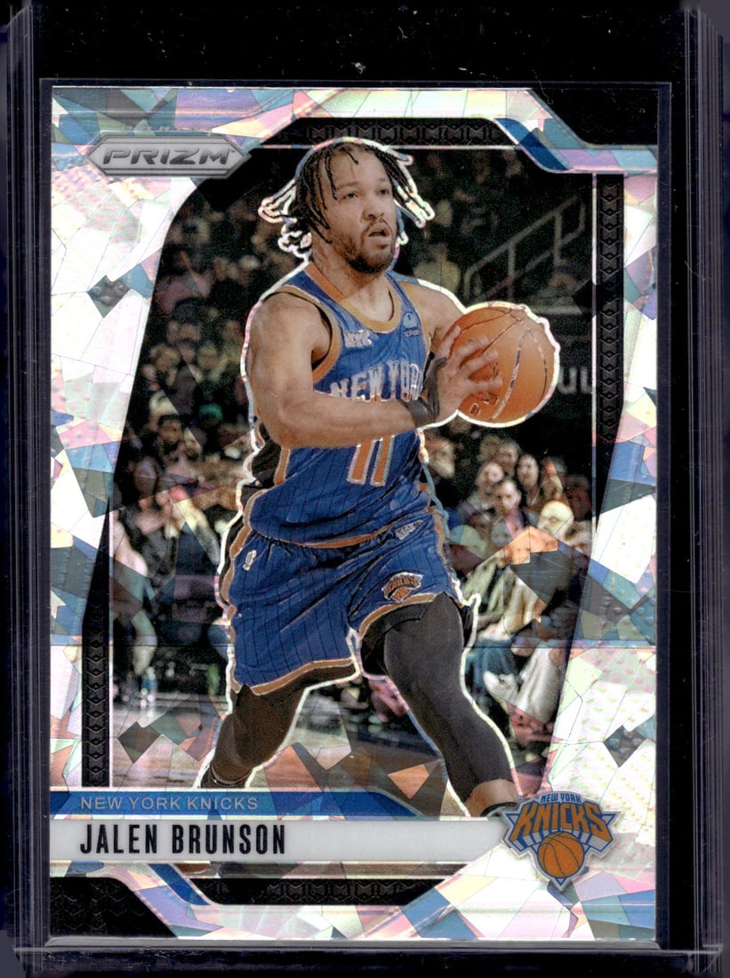 Jalen Brunson Cracked Ice 2024-25 Panini Prizm #217 New York Knicks: Panini Select, Prizm, Mosaic, Contenders, Zenith, Phoenix, Illusions, Absolute, Rookie NFL Sports Trading Cards, SP, SSP, Cards, Football Cards for Sale Near Me, Superbowl & Hall of Fame Player Cards,