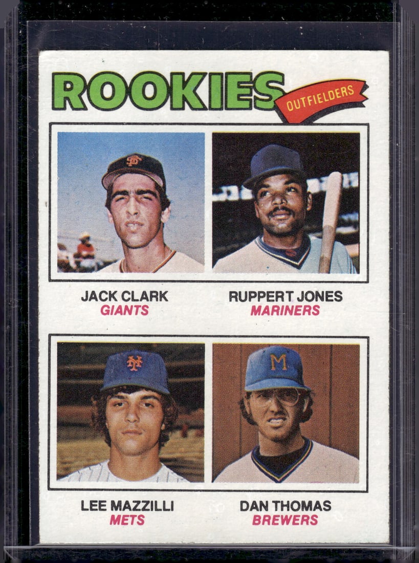Rookies Outfielders Clark/Jones/Mazzilli/Thomas 1977 Topps #488: Topps Baseball MLB Trading & Sports Cards, Sports Cards for Sale Near Me, World Series & Hall of Fame Players Memorabilia, Refractors, X-Fractors, Numbered, SP, SSP, Valuable Auction Memorabilia Lots 