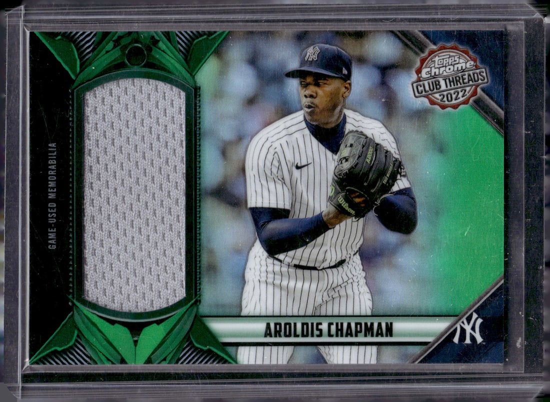 Aroldis Chapman Game Used Patch Green /99 2022 Topps Chrome Club Threads #TCT-AC (1 of 2)