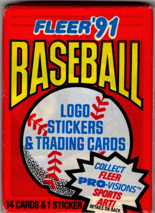 1991 Fleer Baseball Sealed 14 Card Wax Pack (1 of 1)