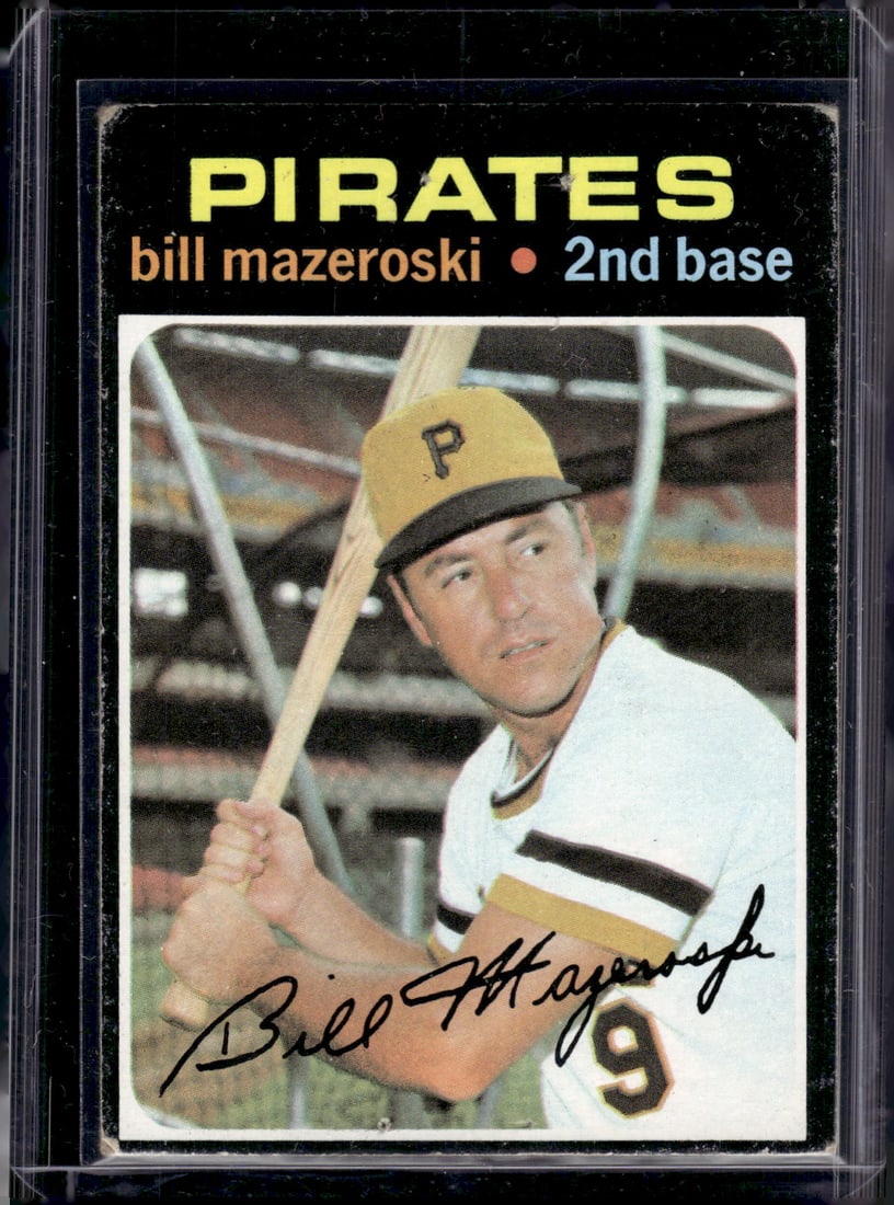 Bill Mazeroski 1971 Topps #110 Pittsburgh Pirates Vintage Baseball Card (1 of 2)