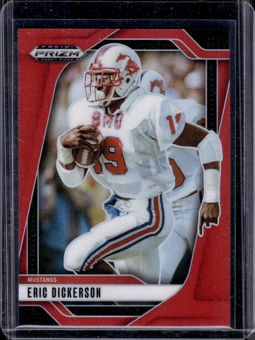 Eric Dickerson Red Prizm /399 2025 Prizm Draft Picks #193 SMU, Rams: Panini Select, Prizm, Mosaic, Contenders, Zenith, Phoenix, Illusions, Absolute, Rookie NFL Sports Trading Cards, SP, SSP, Cards, Football Cards for Sale Near Me, Superbowl & Hall of Fame Player Cards,