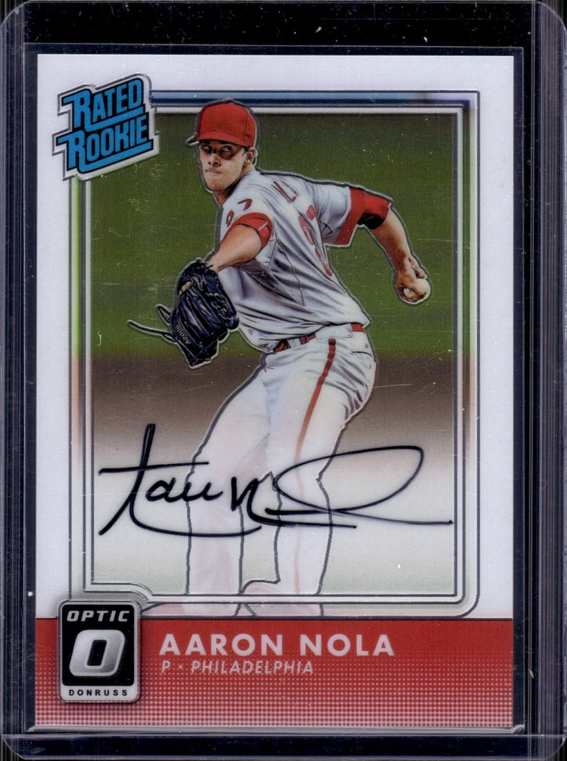Aaron Nola Rookie Auto 2016 Donruss Optic #RR-AN Philadelphia Phillies (1 of 2)