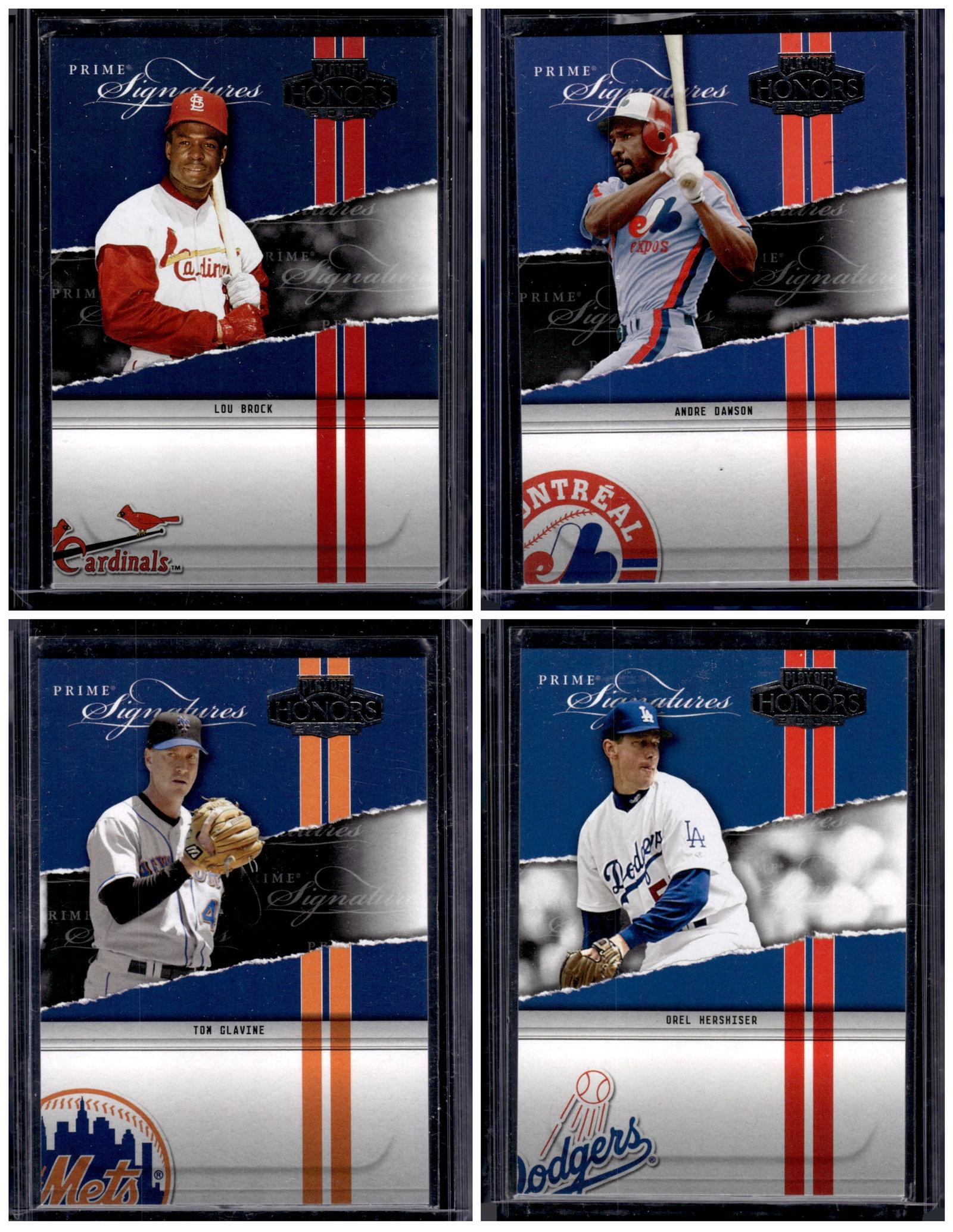 Lot of 4 2004 Playoff Honors Numbered Cards /2500. Brock, Dawson, Glavine, Hershiser: Donruss Baseball MLB Trading & Sports Cards, Sports Cards for Sale Near Me, Prizm, Mosaic, Select, SP, SSP, Auction Memorabilia Lots for Sale On Line, World Series & Hall of Fame Players, Diamond King