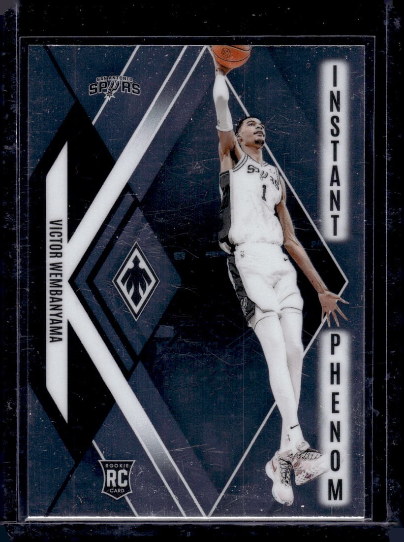 Victor Wembanyama Rookie Card Instant Phenom 2023-24 Phoenix #13 Spurs: Panini Select, Prizm, Mosaic, Contenders, Revolution, Phoenix, NBA Hoops, Rookie NFL Sports Trading Cards, Silver, SP, SSP, Wave Prizms, Numbered Cards, Basketball sports Cards for Sale Near Me, NBA C