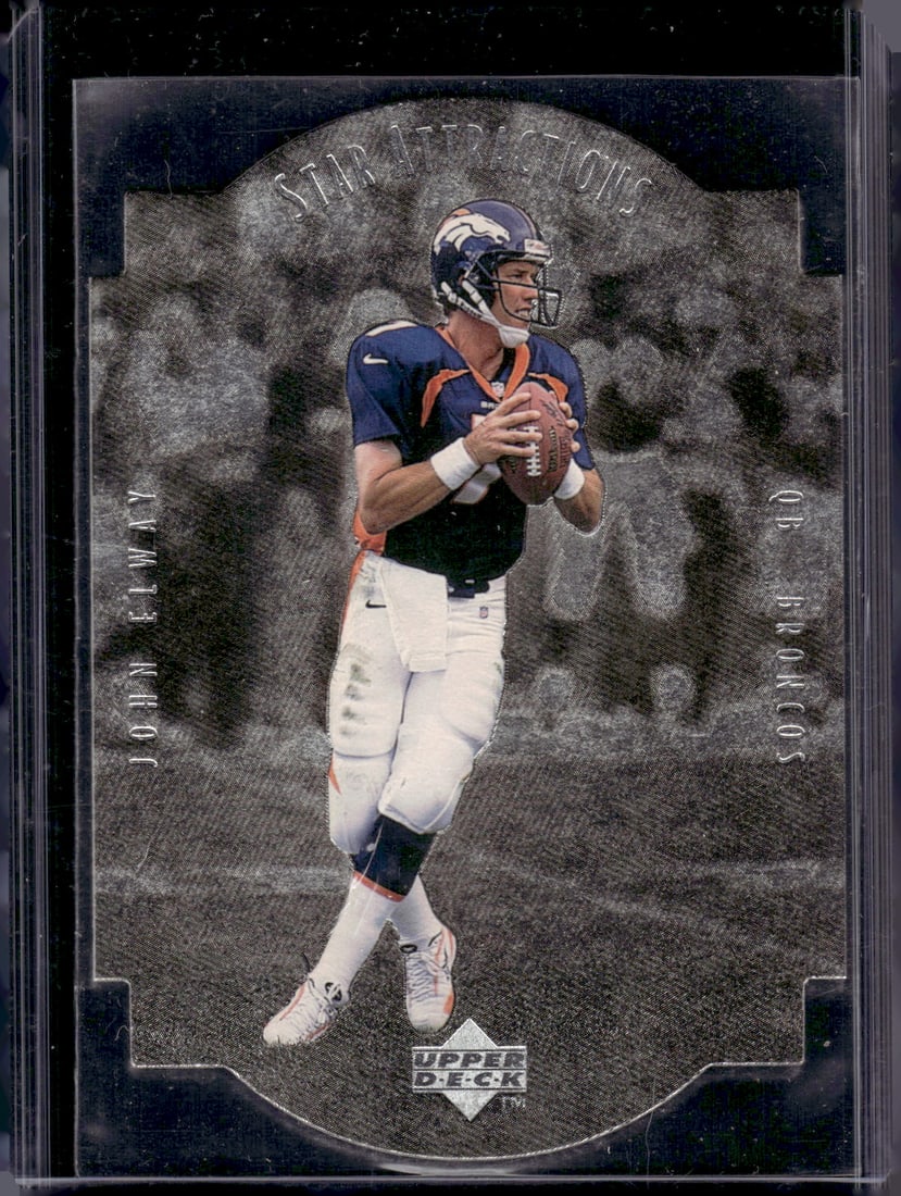 John Elway Star Attractions Die Cut 1997 Upper Deck #SA3 Denver Broncos (1 of 2)