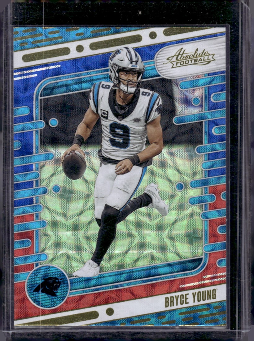 Bryce Young Red/White/Blue Kaleidoscope SP 2024 Absolute #14 Carolina Panthers: Panini Select, Prizm, Mosaic, Contenders, Zenith, Phoenix, Illusions, Absolute, Rookie NFL Sports Trading Cards, SP, SSP, Cards, Football Cards for Sale Near Me, Superbowl & Hall of Fame Player Cards,