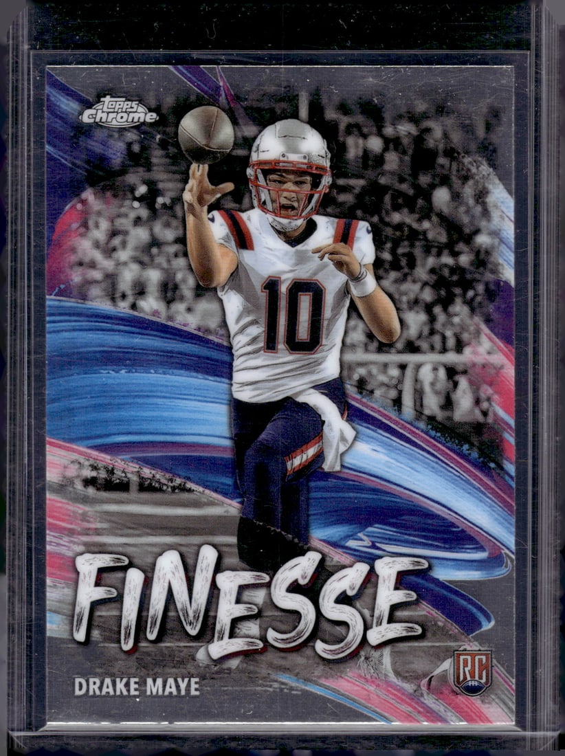 Drake Maye Rookie Card Finesse 2024 Topps Chrome #F-2 New England Patriots (1 of 2)