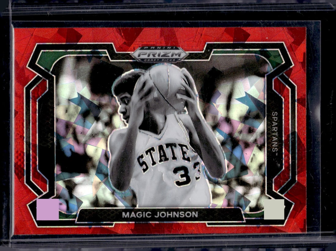 Magic Johnson Red Ice Variation 2024 Prizm Draft Picks #23 Michigan State Spartans (1 of 2)