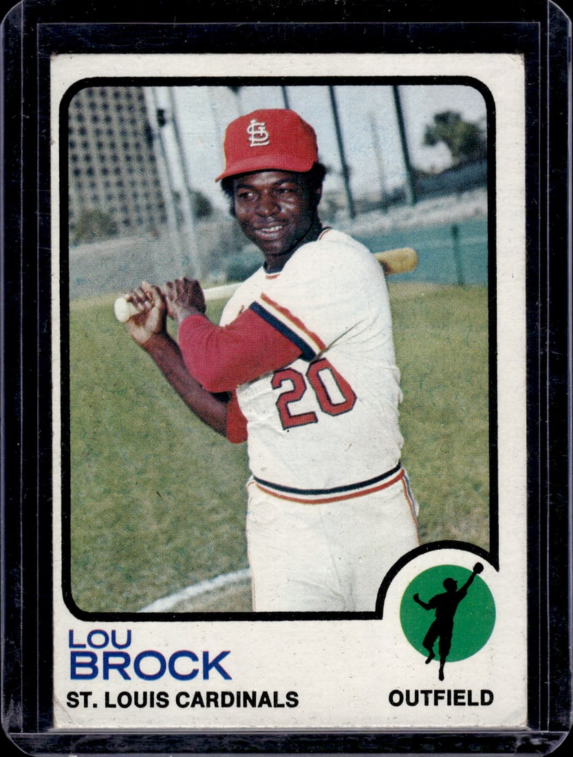 Lou Brock 1973 Topps #320 St. Louis Cardinals Vintage Baseball Card: Topps Baseball MLB Trading & Sports Cards, Sports Cards for Sale Near Me, World Series & Hall of Fame Players Memorabilia, Refractors, X-Fractors, Numbered, SP, SSP, Valuable Auction Memorabilia Lots 