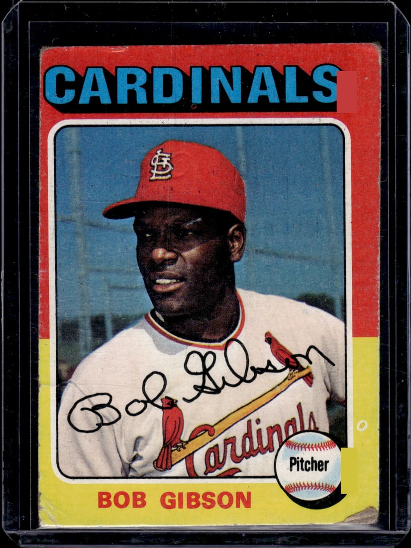 Bob Gibson 1975 Topps #150 Has Some Writing Indents on Front See Pics For Condition: Topps Baseball MLB Trading & Sports Cards, Sports Cards for Sale Near Me, World Series & Hall of Fame Players Memorabilia, Refractors, X-Fractors, Numbered, SP, SSP, Valuable Auction Memorabilia Lots