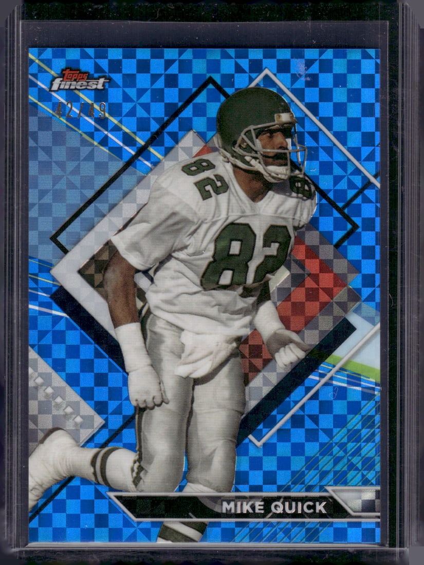 Mike Quick Blue Checkerboard Refractor /49 2023 Topps Composite Finest #233 Eagles: Topps Football NFL Trading Sports Cards, Sports Cards for Sale Near Me, Super Bowl & Hall of Fame Player Cards, Resurgence, Composite, SP, SSP, Valuable Auction Memorabilia Lots For Sale On Line