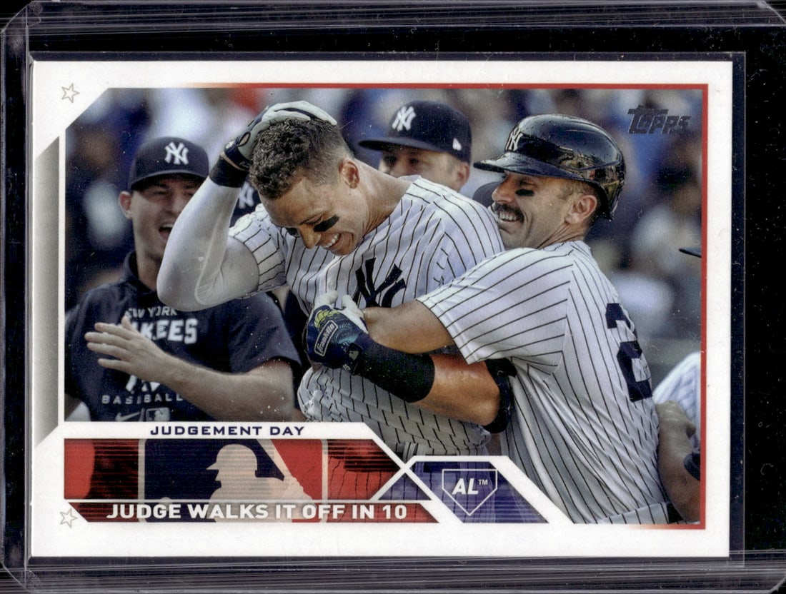 Judge Walks It Off in 10 2023 Topps #245 New York Yankees: Topps Baseball MLB Trading & Sports Cards, Sports Cards for Sale Near Me, World Series & Hall of Fame Players Memorabilia, Refractors, X-Fractors, Numbered, SP, SSP, Valuable Auction Memorabilia Lots 