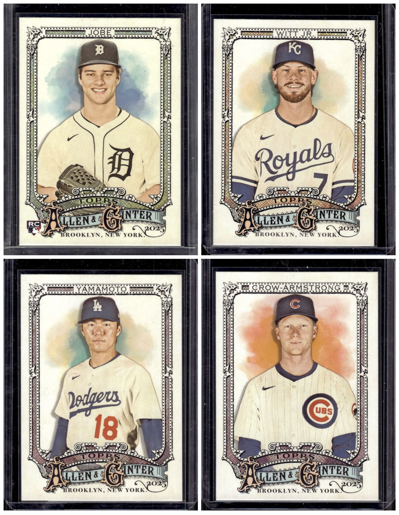 Lot of 4 2025 Allen & Ginter Cards. Jobe RC, Witt Jr., Yamamoto, Crow-Armstrong (1 of 2)