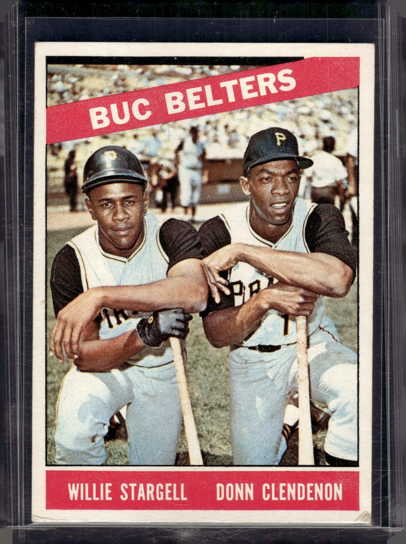 Buc Belters Willie Stargell Donn Clendenon 1966 Topps #99 Pirates Vintage Baseball Card (1 of 2)