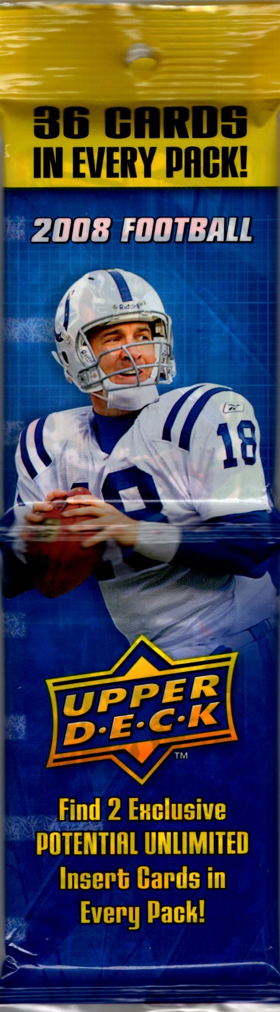 2008 Upper Deck Football Sealed 36 Card Hanger Pack: 2008 Upper Deck Football Sealed 36 Card Hanger Pack