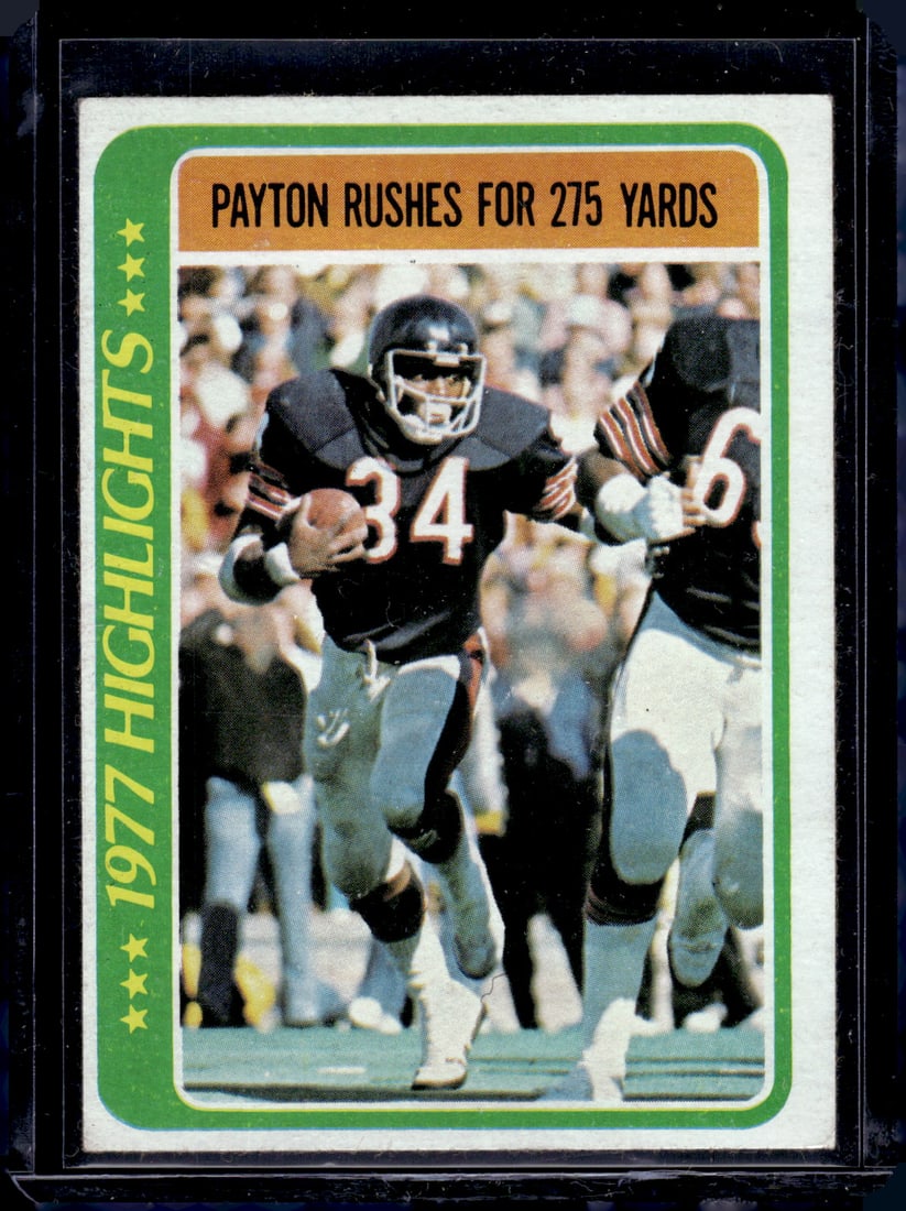 Walter Payton 1977 Highlights 1978 Topps #3 Chicago Bears (1 of 2)