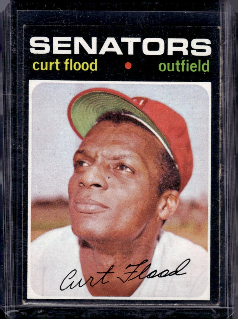 Curt Flood 1971 Topps #535 Senators Vintage Baseball Card (1 of 2)