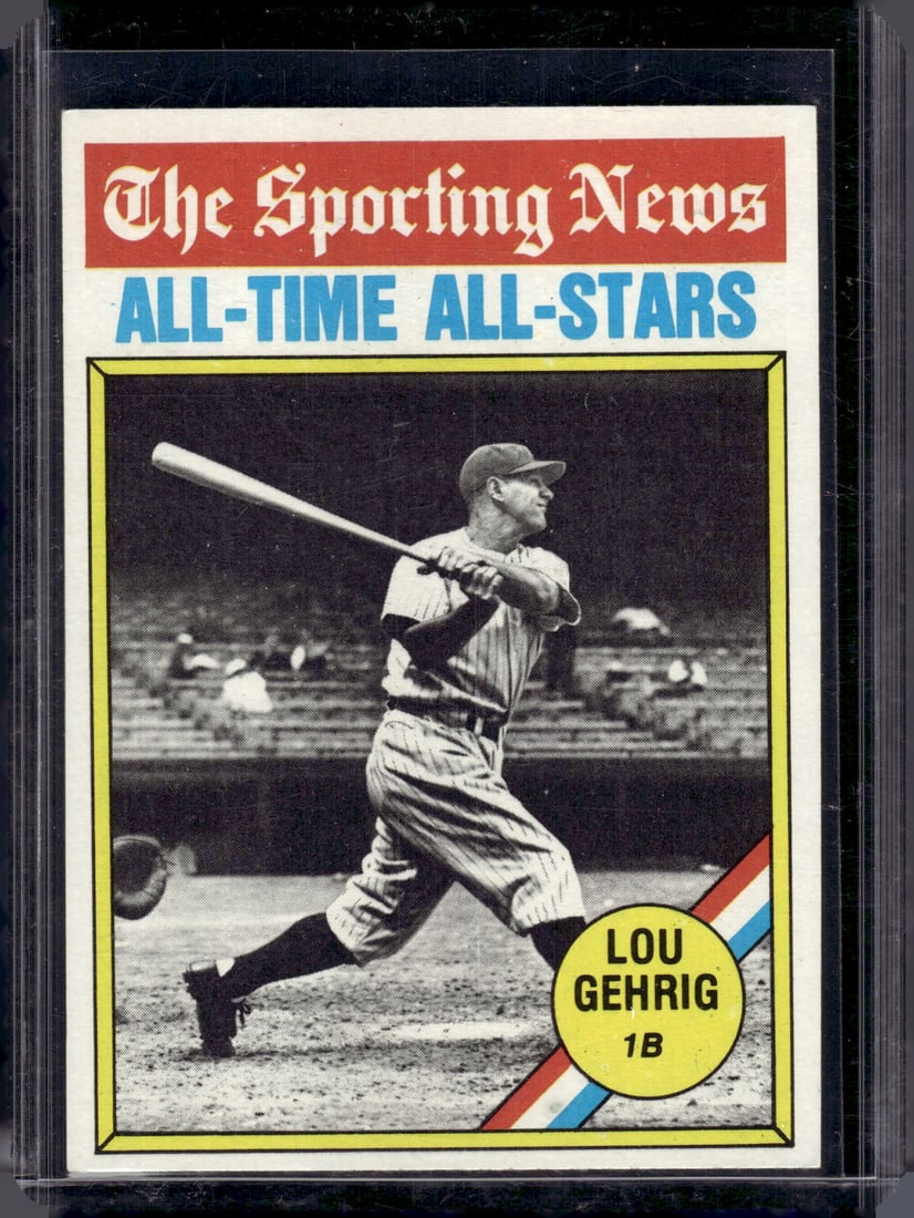 Lou Gehrig The Sporting News 1976 Topps #341 New York Yankees: MLB Trading Cards, Baseball Cards, Topps Cards, Topps Baseball Cards, Topps Vintage Cards, Sports Cards for Sale Near Me, Vintage Sports Card, Vintage Baseball Cards, Old Baseball Cards, Old Sports Ca