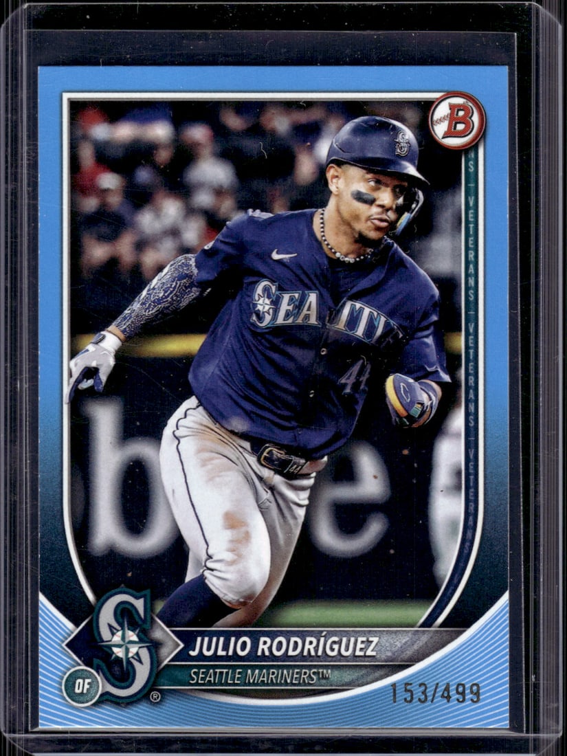 Julio Rodriguez Sky Blue /499 2025 Bowman #79 Seattle Mariners (1 of 2)