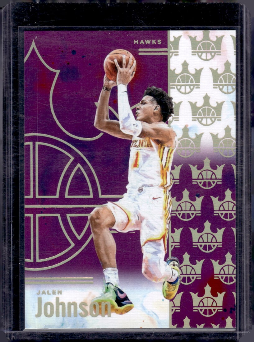 Jalen Johnson Violet /49 2024-25 Panini Court Kings #4 Atlanta Hawks (1 of 2)