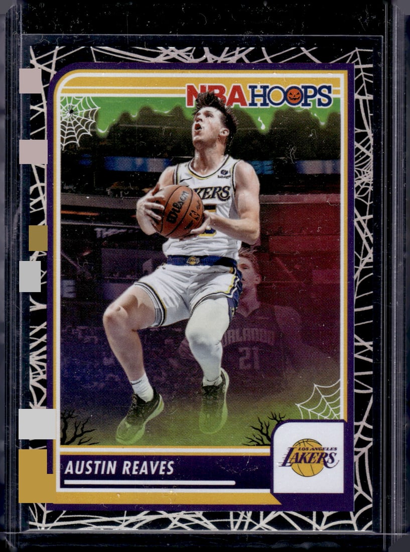 Austin Reaves Spider Web Foil SP 2023-24 Haunted Hoops #120 Los Angeles Lakers: Panini Select, Prizm, Mosaic, Contenders, Revolution, Phoenix, NBA Hoops, Rookie NFL Sports Trading Cards, Silver, SP, SSP, Wave Prizms, Numbered Cards, Basketball sports Cards for Sale Near Me, NBA C
