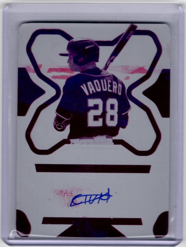 Cristhian Vaquero One of One Printing Plate Auto 2023 National Treasures #S-CV (1 of 2)