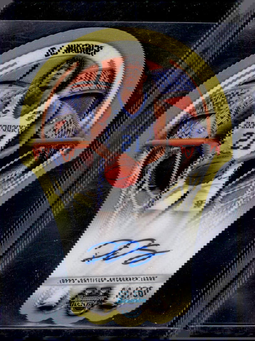 Dj Wagner Gold Die Cut Auto /50 2023-24 Bowman U's Best #BDA-DJW (1 of 2)