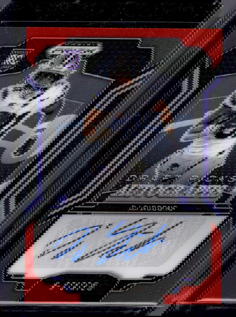 Dj Giddens Red Prizm Rookie Auto /399 2025 Prizm Draft Picks #DPA-DJG Kansas State: Panini Select, Prizm, Mosaic, Contenders, Zenith, Phoenix, Illusions, Absolute, Rookie NFL Sports Trading Cards, SP, SSP, Cards, Football Cards for Sale Near Me, Superbowl & Hall of Fame Player Cards,