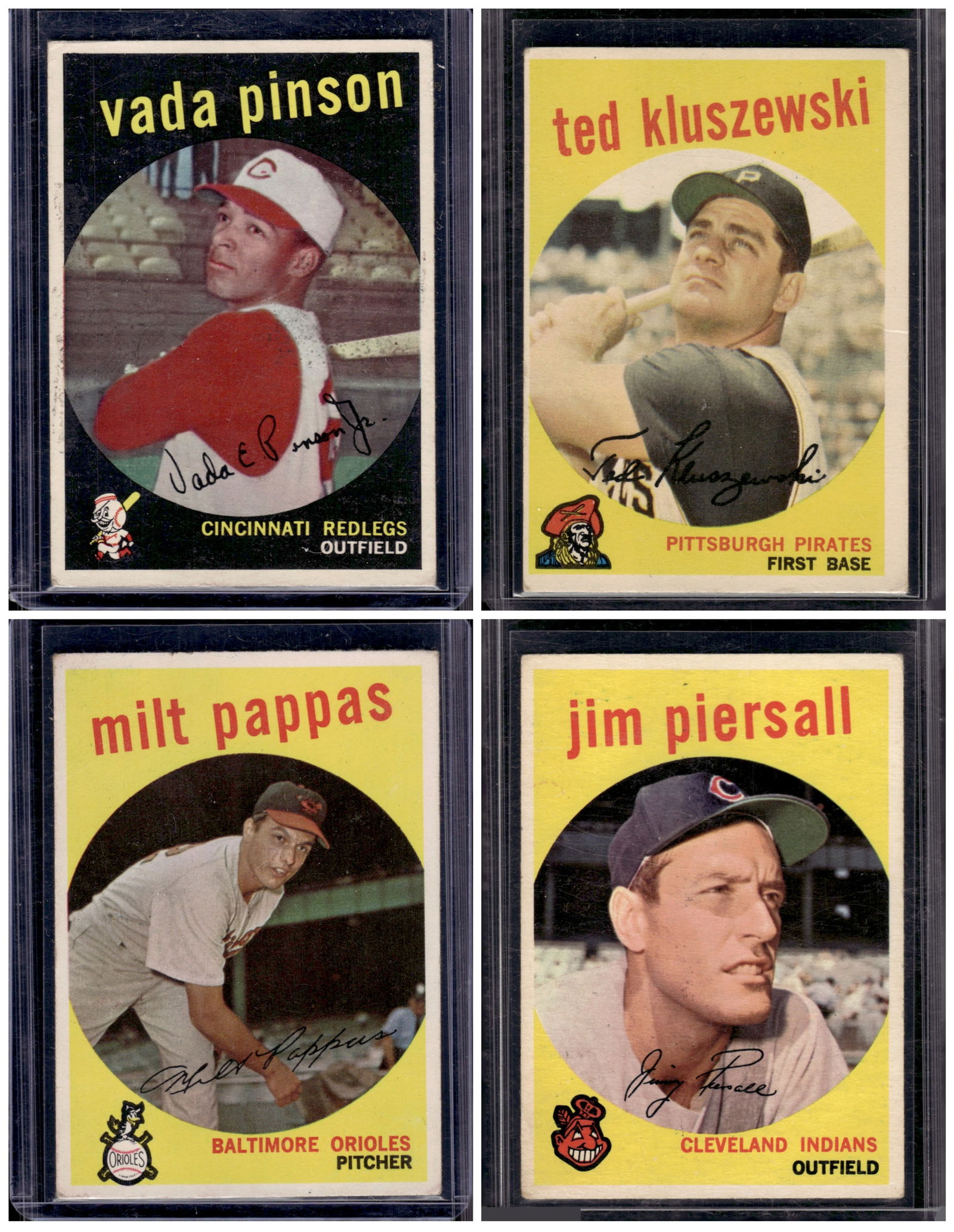 Lot of 4 1959 Topps Vintage Baseball Cards. All Different, See Pictures for Cards/Condition (1 of 2)
