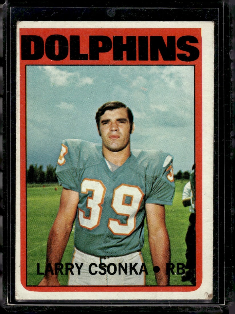 Larry Csonka 1972 Topps #140 Dolphins Vintage Football Card: Sports Cards, NFL Trading Cards, Football Cards, Topps Cards, Vintage Topps Football Cards, Vintage Topps, Vintage Sports Cards for Sale Near Me, Topps Sports Cards, Superbowl Player Cards, Vintage NF
