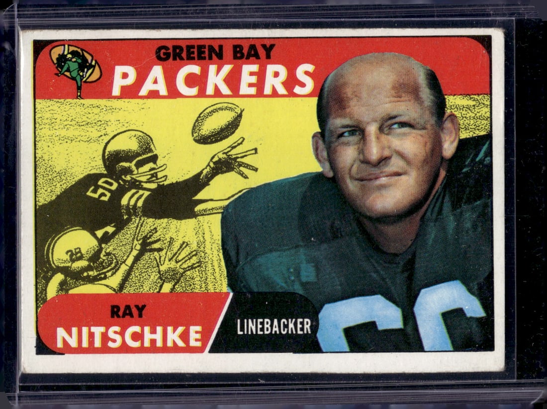 Ray Nitschke 1968 Topps #157 Green Bay Packers Vintage Football Card (1 of 2)