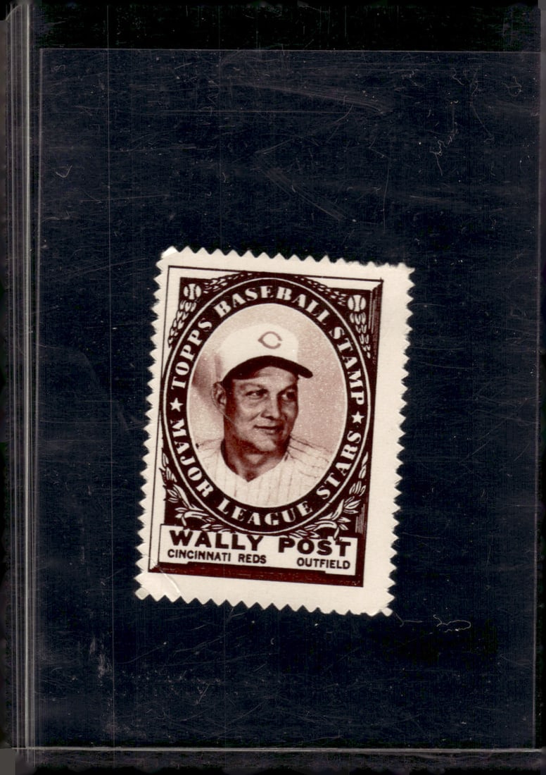 Wally Post 1961 Topps Baseball Stamp Cincinnati Reds (1 of 2)