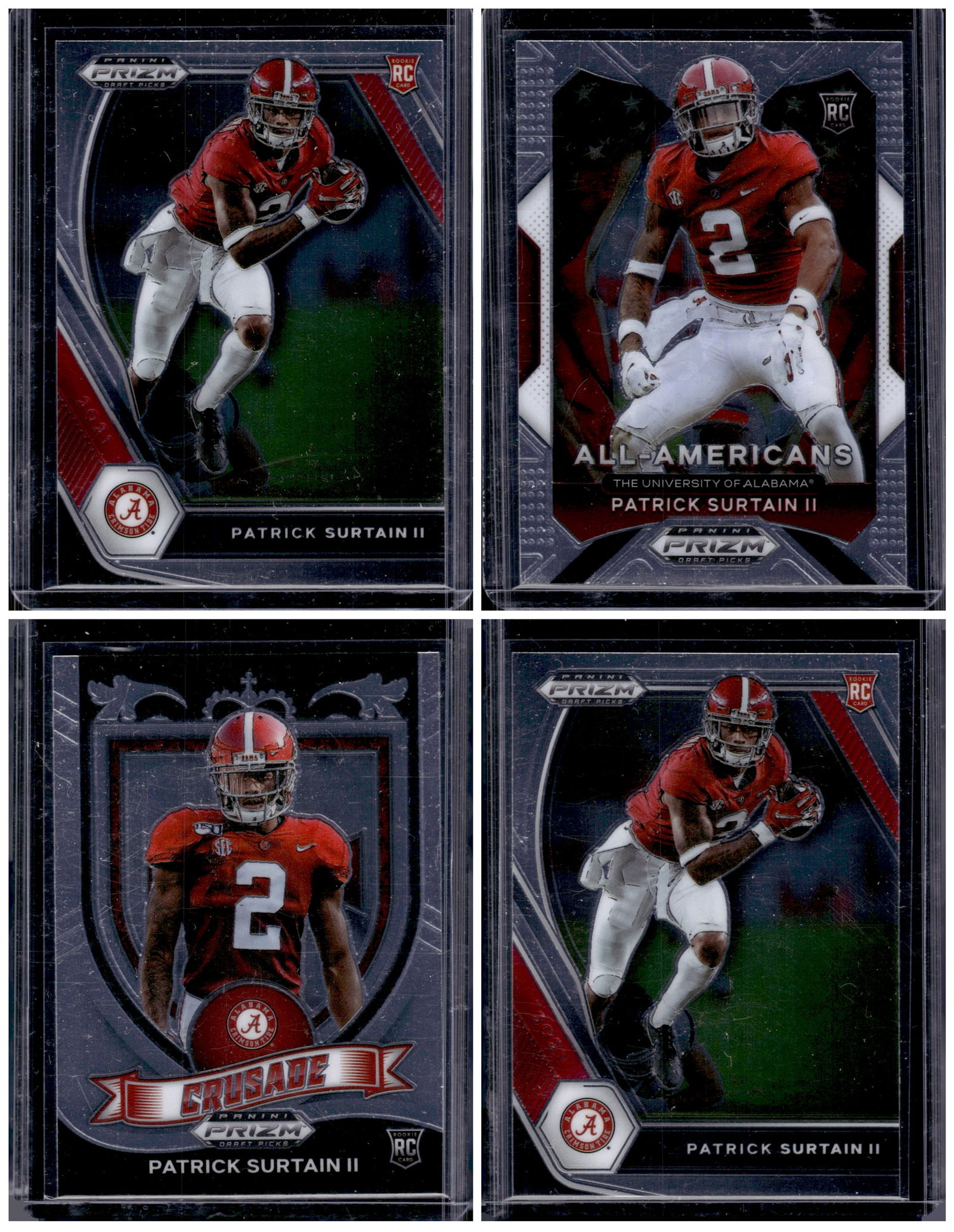 Lot of 4 Patrick Surtain II Rookie Cards 2021 Prizm Draft Picks: Panini Select, Prizm, Mosaic, Contenders, Zenith, Phoenix, Illusions, Absolute, Rookie NFL Sports Trading Cards, SP, SSP, Cards, Football Cards for Sale Near Me, Superbowl & Hall of Fame Player Cards,