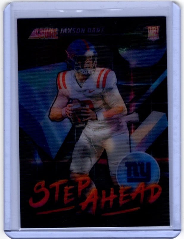 Jaxson Dart Rookie Card Step Ahead SSP 2025 Score #SA-JDT New York Giants (1 of 2)