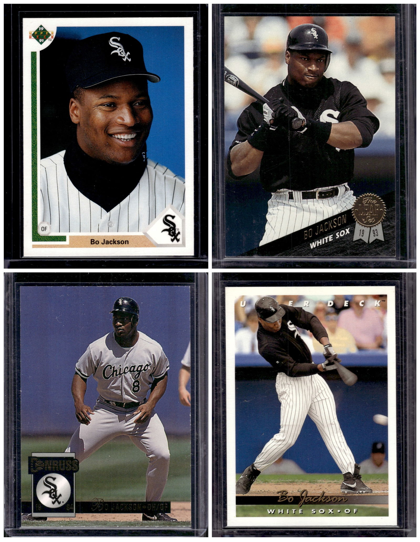 Lot of 4 1990s Bo Jackson Baseball Cards. All Different, See Pictures (1 of 2)