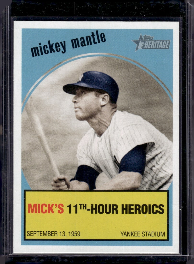 Mickey Mantle 2008 Topps Heritage Baseball Flashbacks #BF8 New York Yankees: Topps Baseball MLB Trading & Sports Cards, Sports Cards for Sale Near Me, World Series & Hall of Fame Players Memorabilia, Refractors, X-Fractors, Numbered, SP, SSP, Valuable Auction Memorabilia Lots
