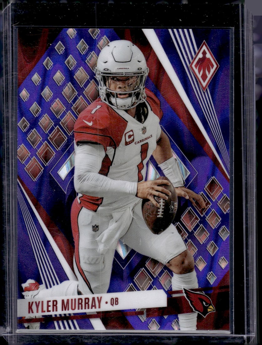 Kyler Murray Purple Seismic /125 2023 Panini Phoenix #4 Arizona Cardinals: Panini Select, Prizm, Mosaic, Contenders, Zenith, Phoenix, Illusions, Absolute, Rookie NFL Sports Trading Cards, SP, SSP, Cards, Football Cards for Sale Near Me, Superbowl & Hall of Fame Player Cards,