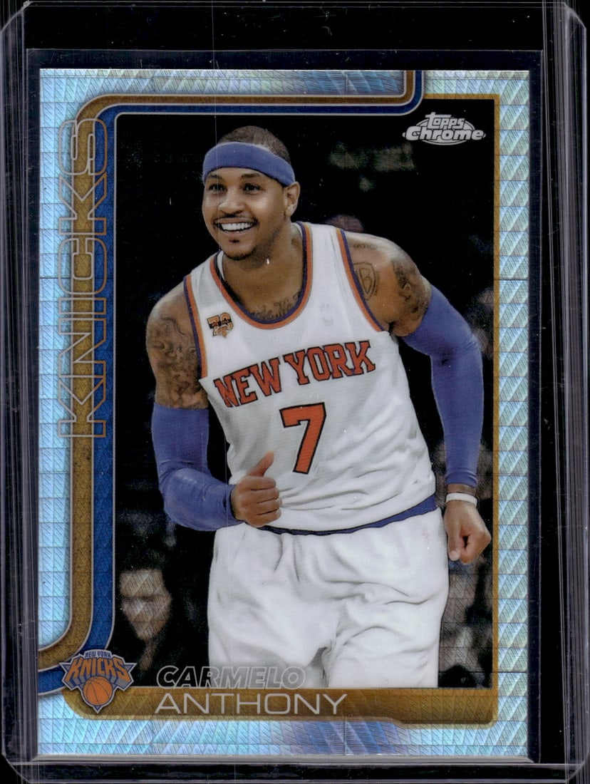 Carmelo Anthony Prism Refractor 2025-26 Topps #248 New York Knicks (1 of 2)