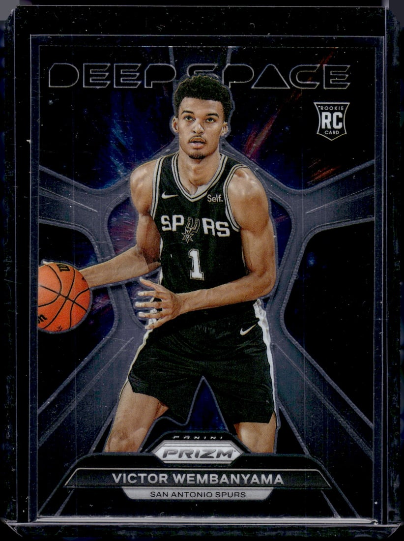 Victor Wembanyama Rookie Card Deep Space 2023-24 Panini Prizm #1 Spurs: Panini Select, Prizm, Mosaic, Contenders, Revolution, Phoenix, NBA Hoops, Rookie NFL Sports Trading Cards, Silver, SP, SSP, Wave Prizms, Numbered Cards, Basketball sports Cards for Sale Near Me, NBA C