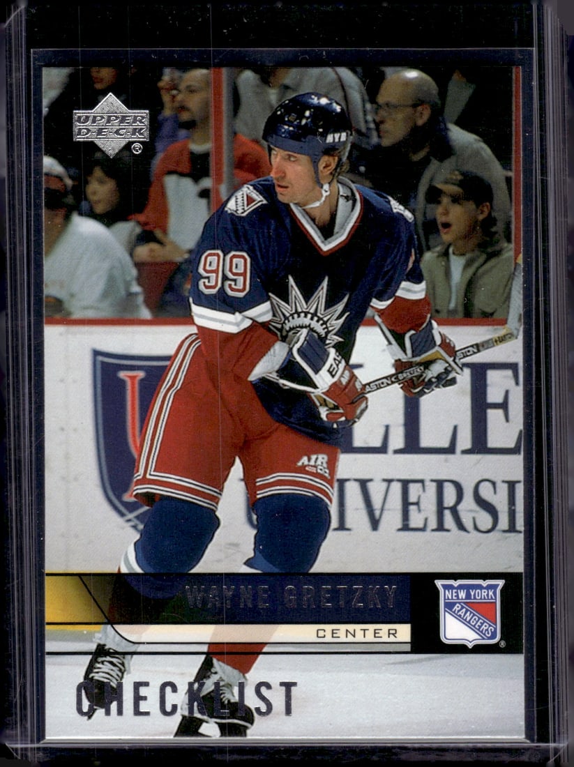 Wayne Gretzky 2006-07 Upper Deck Checklist #450 Rangers, Oilers (1 of 2)