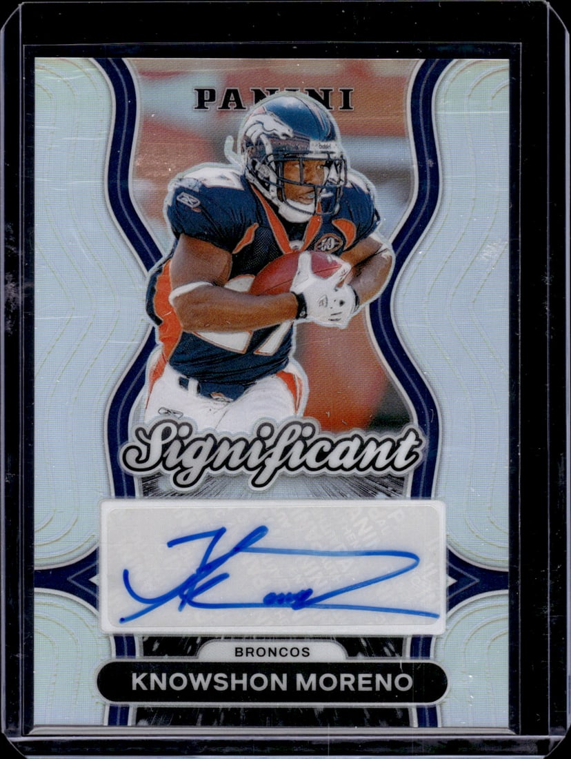 Knowshon Moreno Silver Prizm Auto 2024 Panini Prizm #SS-KMO Denver Broncos: Panini Select, Prizm, Mosaic, Contenders, Zenith, Phoenix, Illusions, Absolute, Rookie NFL Sports Trading Cards, SP, SSP, Cards, Football Cards for Sale Near Me, Superbowl & Hall of Fame Player Cards,