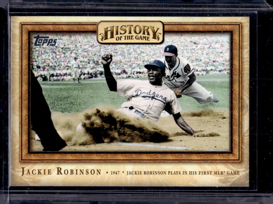 Jackie Robinson History of the Game 2010 Topps #HOTG15 Brooklyn Dodgers: Topps Baseball MLB Trading & Sports Cards, Sports Cards for Sale Near Me, World Series & Hall of Fame Players Memorabilia, Refractors, X-Fractors, Numbered, SP, SSP, Valuable Auction Memorabilia Lots 